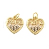 Brass Micro Pave Cubic Zirconia Pendants KK-C092-24I-G-1