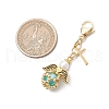 Angel Glass Pearl & Glass Seed Beaded Pendant Decorations HJEW-MZ00265-05-3