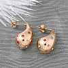 304 Stainless Steel Teardrop Stud Earrings EJEW-B108-05RG-B-2