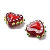 Handmade Lampwork Bumpy Beads Heart X-LAMP-V001-07G-3