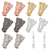 Olycraft 10Pcs 5 Colors Dragon Head Alloy Beads FIND-OC0003-29-1