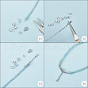 SOFPLATE 300pcs 304 Stainless Steel Folding Crimp Ends STAS-SP0001-75-6