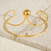 European and American Style 304 Stainless Steel Cuff Bangles for Women VI3097-2-3