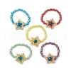 Star Glass Seed Beads Stretch Rings RJEW-MZ00018-1