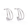 Non-Tarnish 304 Stainless Steel C-shape Stud Earrings EJEW-G298-13C-P-1