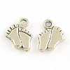 Tibetan Style Feet Alloy Charms TIBEP-A209-AS-RS-1