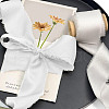 DELORIGIN 3 Rolls Polyester Satin Frayed Ribbon OCOR-DR0001-03A-6