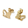 Ion Plating(IP) 304 Stainless Steel Stud Earring Findings STAS-I206-58G-2