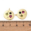 Brass Micro Pave Cubic Zirconia Pendants KK-P308-31G-3