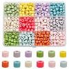 SUNNYCLUE 600Pcs 12 Colors Opaque Acrylic Beads OACR-SC0001-50-1