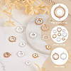 Biyun 16Pcs 16 Style Brass Pendant Cabochon Settings & Cabochon Connector Settings FIND-BY0001-13-4
