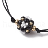 Synthetic Black Onyx Braided Bead Bracelets BJEW-MZ00154-04-3