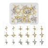 18Pcs 9 Style Brass Micro Pave Clear Cubic Zirconia Pendants KK-TA0001-10-9