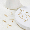 Brass Earring Hooks KK-BC0005-08G-4