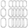 SOFPLATE 18Pcs 3 Styles Zinc Alloy Spring Gate Rings FIND-SP0001-13-1