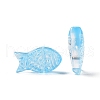 Transparent Spray Painted Glass Beads X1-GLAA-I050-10E-3