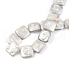 Plating Natural Freshwater Shell Beads Strands SHEL-N026-230B-4