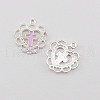 Alloy Enamel Pendants HEAR-PW0001-064G-1