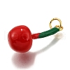 Brass Enamel Pendants KK-K401-47D-G-2