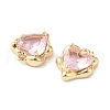 Brass Micro Pave Cubic Zirconia Charms KK-L208-06G-02-3