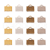 160Pcs 4 Colors Iron Ribbon Crimp Ends IFIN-CJ0001-48-5