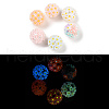 Handmade Luminous Polymer Clay Rhinestone Fancy Beads CLAY-H003-04-1