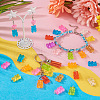 60pcs 10 Colors Luminous Resin Pendants JACR-TA0001-01-8