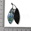 2Pcs Natural Abalone Shell/Paua Shell Pendants SHEL-A005-01C-3
