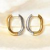 Rectangle Ion Plating(IP) 304 Stainless Steel Hoop Earrings for Women EJEW-L287-059GP-4