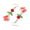 Glass Seed Beads Butterfly Dangle Earrings EJEW-MZ00347-5