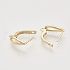 Brass Hoop Earring Findings with Latch Back Closure KK-T048-020G-NF-3