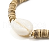 Coconut Beads Stretch Bracelets Set BJEW-JB07006-4