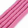 Handmade Polymer Clay Beads Strands CLAY-R089-6mm-051-1