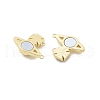 Brass & Cat Eye & Natural Lapis Lazuli Magnetic Clasps KK-G505-33G-2