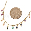 Natural Amethyst & Sunstone & Ruby & African Turquoise(Jasper) Faceted Round Bib Necklaces NJEW-JN05082-3