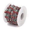 304 Stainless Steel Enamel Cherry Link Chains CHS-M007-01P-04-2