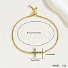 Fashionable European and American Style Brass Cubic Zirconia Cross Slider Bracelets FS4341-2-3