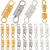 SUNNYCLUE 90Pcs 3 Colors Alloy Screw Clasps FIND-SC0012-06-1