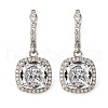 925 Sterling Silver Micro Pave Cubic Zirconia Dangle Hoop Earrings EJEW-F371-01A-01-4