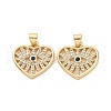 Brass Micro Pave Cubic Zirconia Pendants ZIRC-F134-11G-2