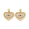 Brass Micro Pave Cubic Zirconia Pendants ZIRC-F134-11G-2