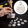  18Pcs 3 Style 201 Stainless Steel Flat Round Tag Pendants STAS-NB0001-21-4