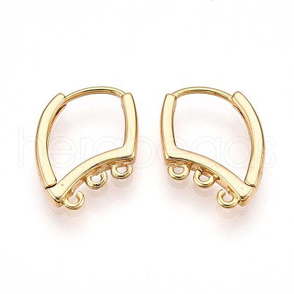 Brass Hoop Earring Finding KK-N261-58G-1