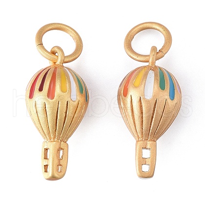 Brass Enamel Pendants KK-I675-21G-1