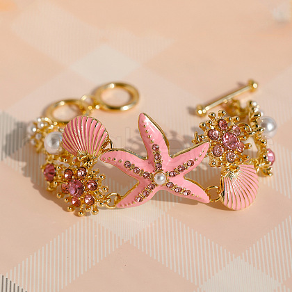 Alloy Enamel Link Bracelets for Women FS-WGF2A9E-04-1