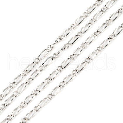 Anti-Tarnish Rhodium Plated 925 Sterling Silver Figaro Chains STER-F052-15P-1