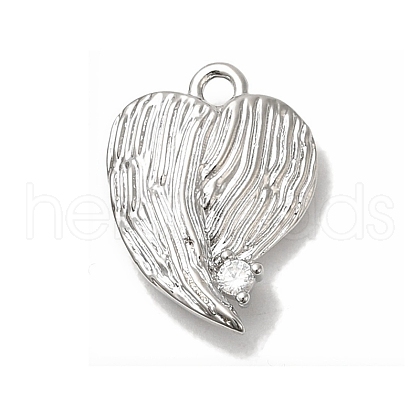 Brass Micro Pave Cubic Zirconia Pendants KK-D071-04P-1