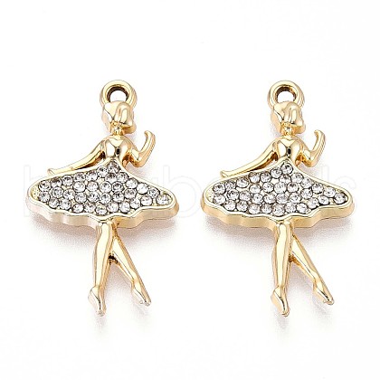 Alloy Rhinestone Pendants PALLOY-T090-54KCG-1