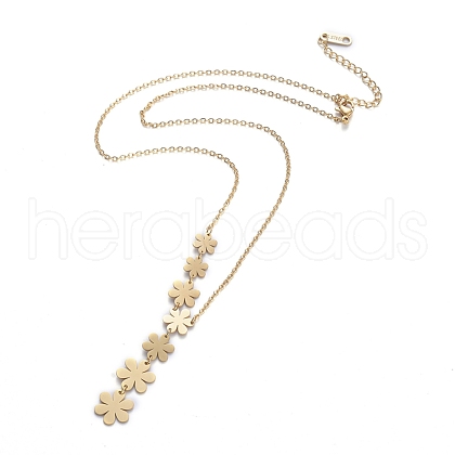 304 Stainless Steel Pendant Necklaces NJEW-L146-44G-1