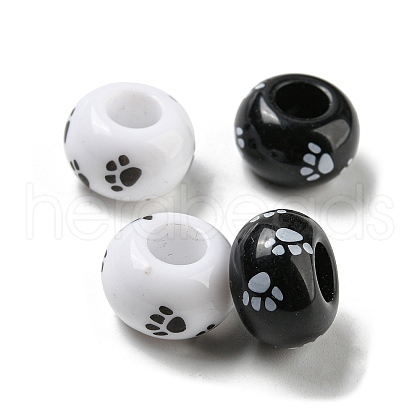 Printed Acrylic Beads OACR-E031-04A-1